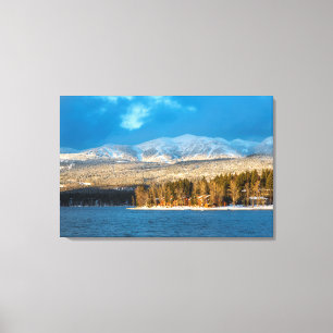 Lienzo Días De Última Luz Brilla En Las Pistas De Esqu