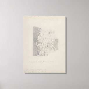 Lienzo Dibujando para el mapa de la luna, 1794 (lápiz en