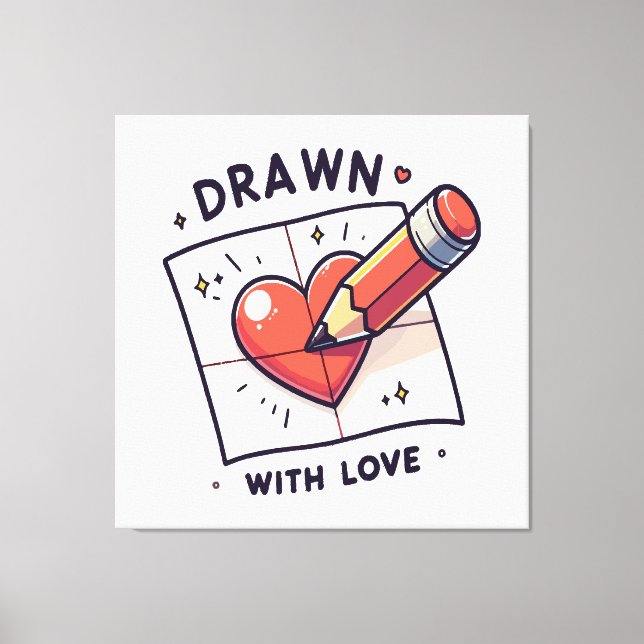 Lienzo Dibujar con amor (Anverso)