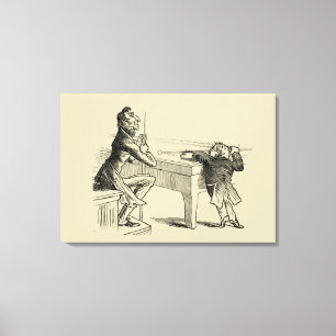 Lienzo Dibujo a lápiz de dos hombres jugando pool