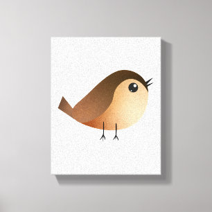 Lienzo Dibujo animado de pájaro gorrión