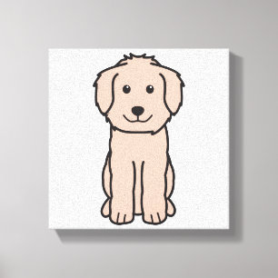 Lienzo Dibujo animado del perro de Goldendoodle