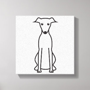Lienzo Dibujo animado del perro de Whippet