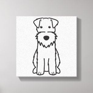 Lienzo Dibujo animado del perro del fox terrier del