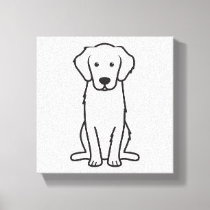 Lienzo Dibujo animado del perro del golden retriever