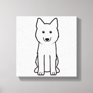 Lienzo Dibujo animado del perro del husky siberiano