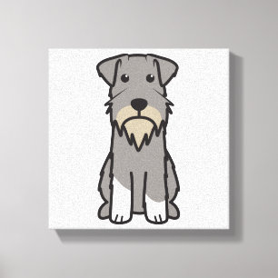 Lienzo Dibujo animado del perro del Schnauzer miniatura