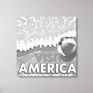 Lienzo Dibujo animado vintage de ver América