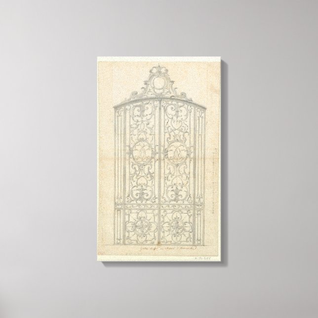 Lienzo Dibujo arquitectónico francés (Anverso)