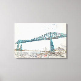Lienzo Dibujo Artístico del Puente Transportador de Middl