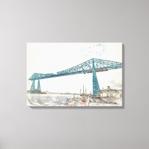 Lienzo Dibujo Artístico del Puente Transportador de Middl