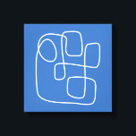 Lienzo Dibujo contemporáneo de líneas Minimalistas en azu<br><div class="desc">Dibujo contemporáneo de líneas Minimalistas en la impresión de lienzo azul</div>