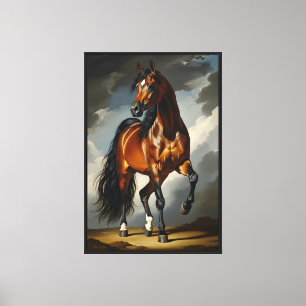 Lienzo Dibujo de caballos árabes