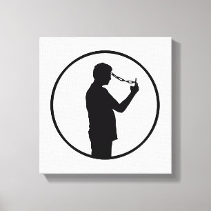 Lienzo Dibujo de conceptos de adicción a teléfonos móv