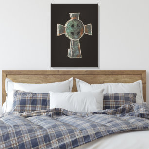 Lienzo Dibujo de cruz de lápida de cementerio gótico de H