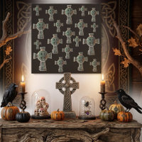 Dibujo de cruz de lápida de cementerio gótico de H