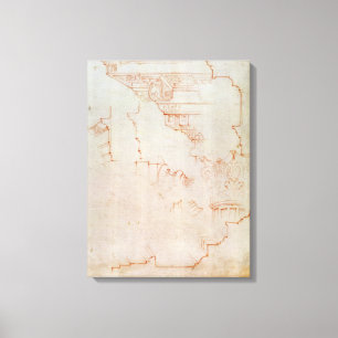 Lienzo Dibujo de detalles arquitectónicos