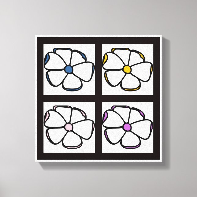 Lienzo Dibujo de flor (Anverso)