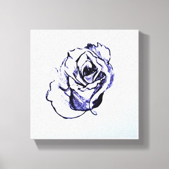 Lienzo Dibujo de flor (Anverso)