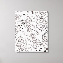 Dibujo de flores de zinnia vintage