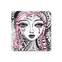 DIBUJO DE LÍNEA DETALLADO DE BLANCO NEGRO