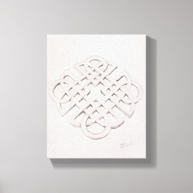 Lienzo Dibujo de nudo celta infinito (Anverso)