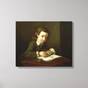 Lienzo Dibujo de un niño en una mesa