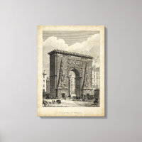 Dibujo del monumento de Porte Saint-Denis