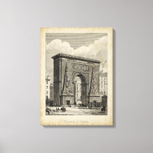 Lienzo Dibujo del monumento Porte Saint-Denis