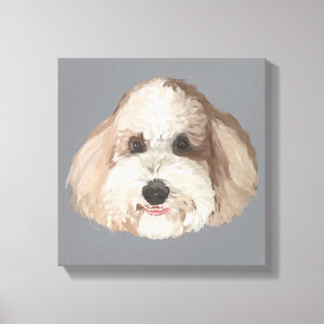 Lienzo Dibujo del retrato de Bentley mascota (Anverso)