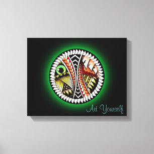 Lienzo Dibujo del tatuaje de la batalla