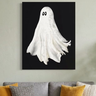 Lienzo Dibujo Divertido del Fantasma de Halloween Pasado