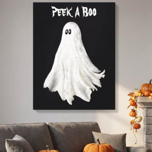 Lienzo Dibujo Divertido Fantasma De Halloween Pasado