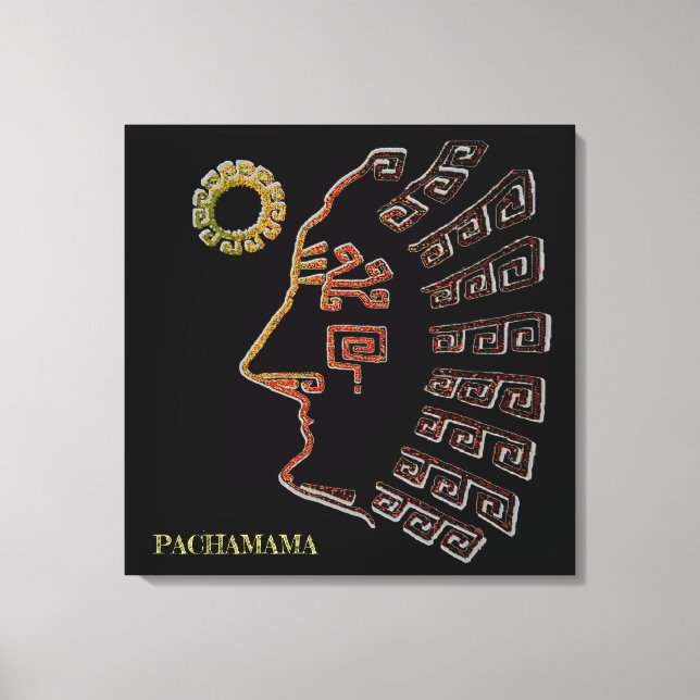 Lienzo Dibujo elegante de Machu_Picchu (Anverso)