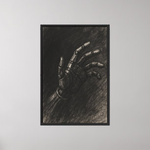 Lienzo Dibujo mecánico de mano de carbón vegetal