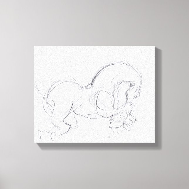 Lienzo Dibujo original 3 año de caballo Zodiac Canvas imp