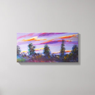 Lienzo Dibujo paisajístico con acrílico