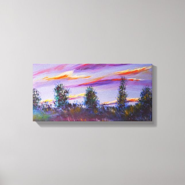 Lienzo Dibujo paisajístico con acrílico (Anverso)