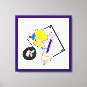 Lienzo Dibujos de noche y siesta 15 ¿Qué ves? Tela