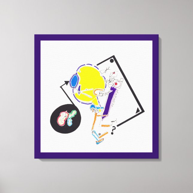 Lienzo Dibujos de noche y siesta 15 ¿Qué ves? Tela (Anverso)