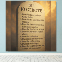 Lienzo „Die 10 Gebote – Gottes Weisung in Stein“