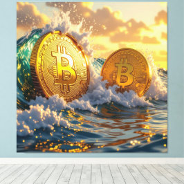 Lienzo Die Bitcoin-Welle – Aufstieg der digitalen Macht“