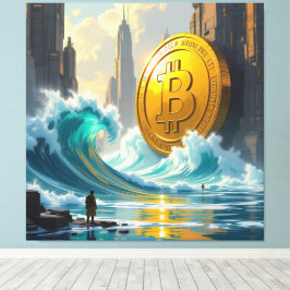 Lienzo Die Bitcoin-Welle – Aufstieg der digitalen Macht“
