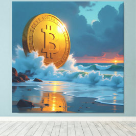 Lienzo Die Bitcoin-Welle – Aufstieg der digitalen Macht“