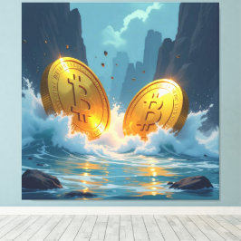 Lienzo Die Bitcoin-Welle – Aufstieg der digitalen Macht“