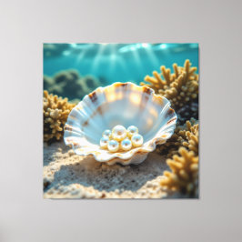 Lienzo Die Schatzmuschel – Verborgene Perlen 