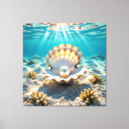 Lienzo Die Schatzmuschel – Verborgene Perlen 