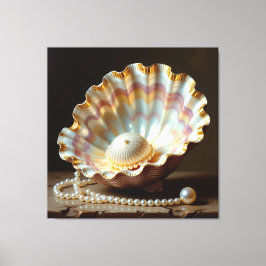 Lienzo Die Schatzmuschel – Verborgene Perlen 