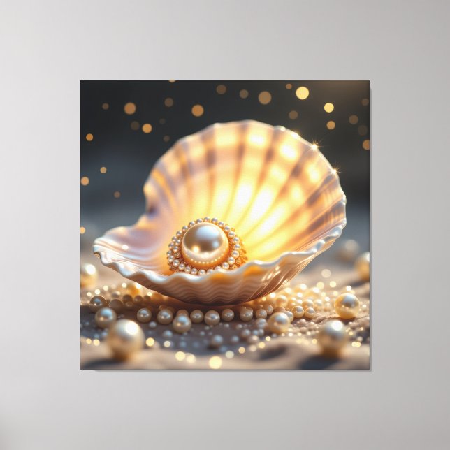 Lienzo Die Schatzmuschel – Verborgene Perlen  (Anverso)