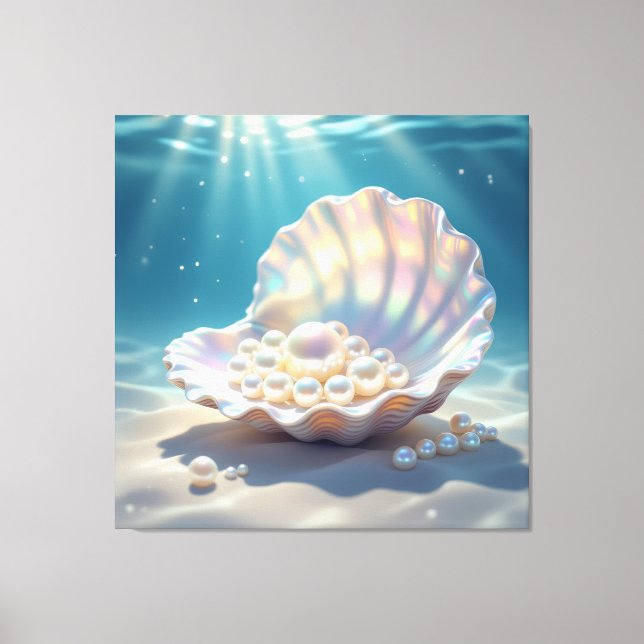 Lienzo Die Schatzmuschel – Verborgene Perlen  (Anverso)